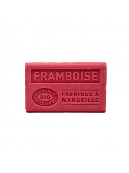 SAVON DE MARSEILLE HUILE D'OLIVE BIO 125G, FRAMBOISE